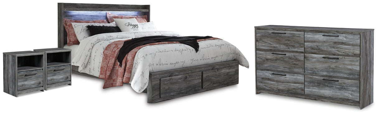 Baystorm King Storage Bed, Dresser and 2 Nightstands (Bed Size: King)