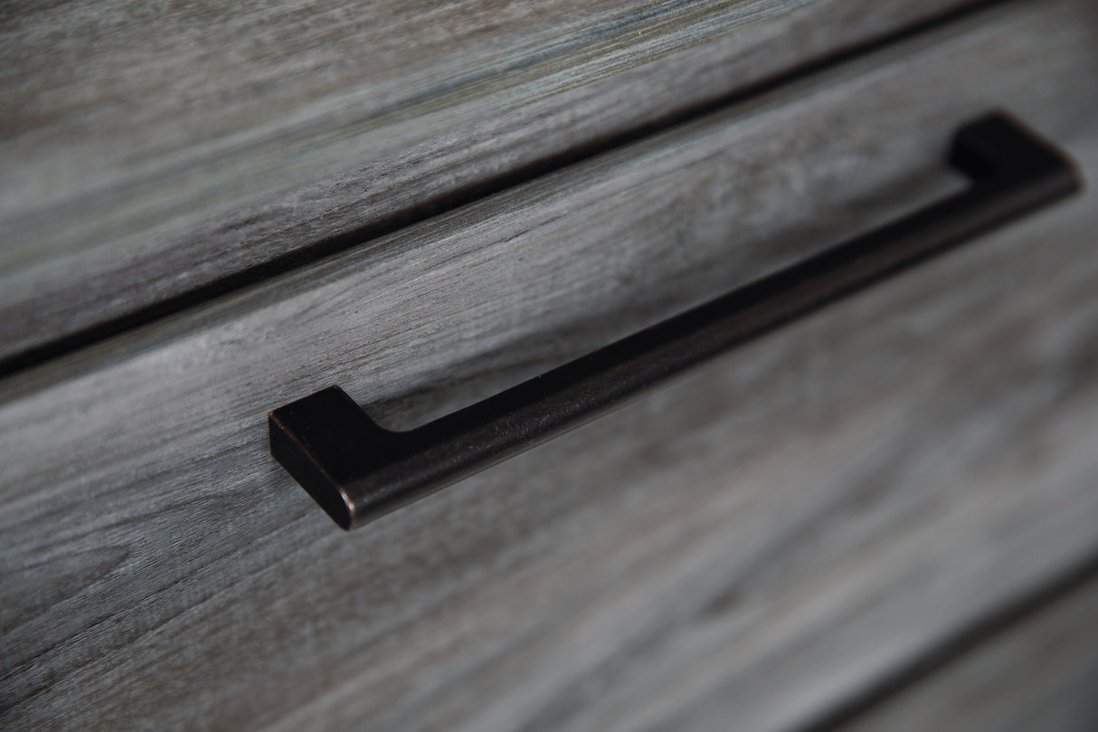 Baystorm 5-Piece Twin Panel Bed with Mirrored Dresser and Nightstand (Twin Panel Footboard with Rails, Twin Panel Headboard, Dresser, Bedroom Mirror, Nightstand)