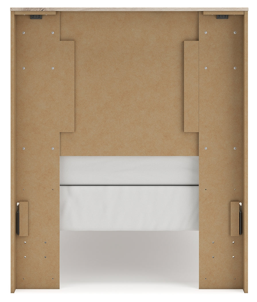 Lawroy 7-Piece Twin Panel Bed with Mirrored Dresser and 2 Nightstands (Twin Panel Footboard, Twin Panel Headboard, Twin Panel Rails, Dresser, Bedroom Mirror, Nightstand, Nightstand)