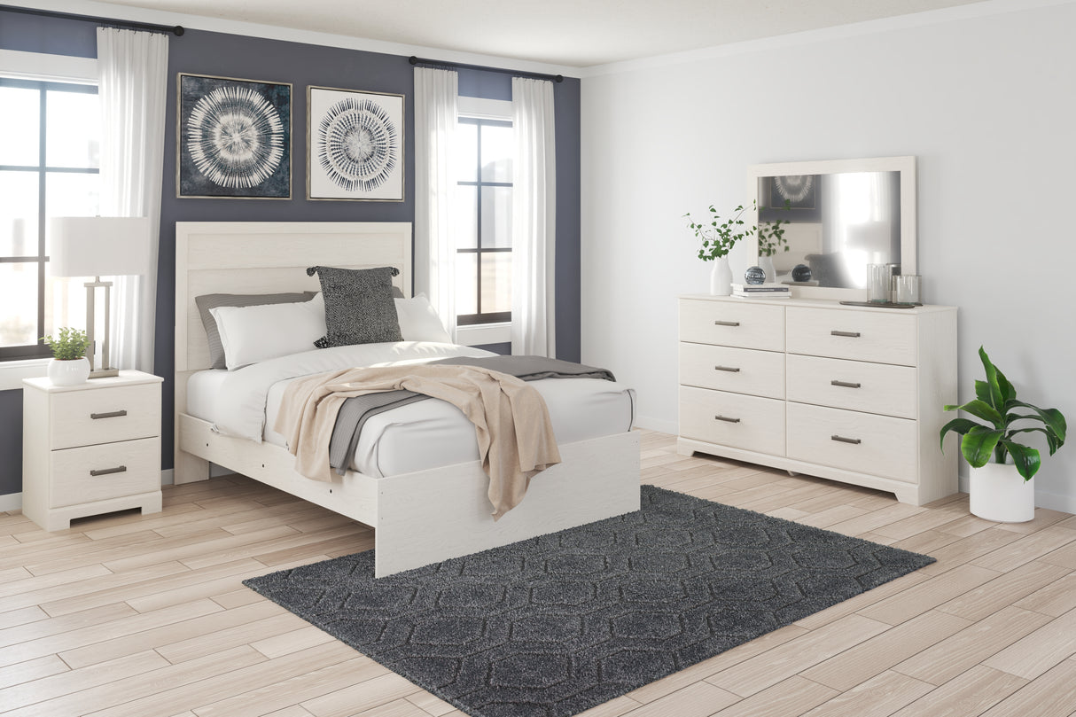 Stelsie Full Panel Bed, Dresser, Mirror and Nightstand (Bed Size: Full)