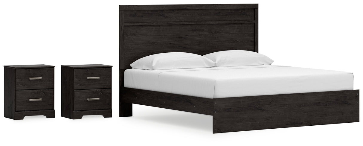 Belachime 5-Piece King Panel Bed with Dresser and 2 Nightstands (King Panel Headboard/Footboard, King Panel Rails, Dresser, Nightstand, Nightstand)
