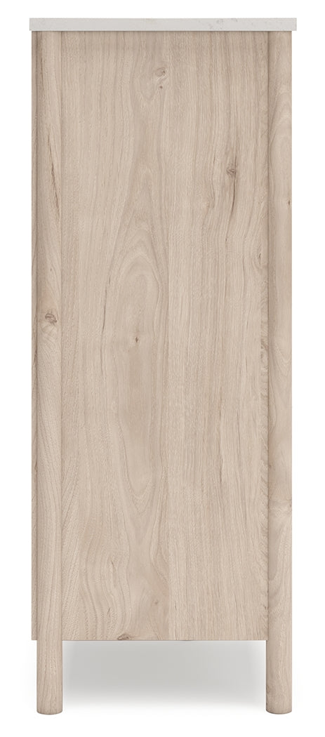 Cadmori 6-Piece Queen Upholstered Panel Bed with Mirrored Dresser and Chest (Platform Queen Roll Slats, Queen Panel Footboard with Rails, Queen Upholstered Panel Headboard, Dresser, Bedroom Mirror, Chest of Drawers)