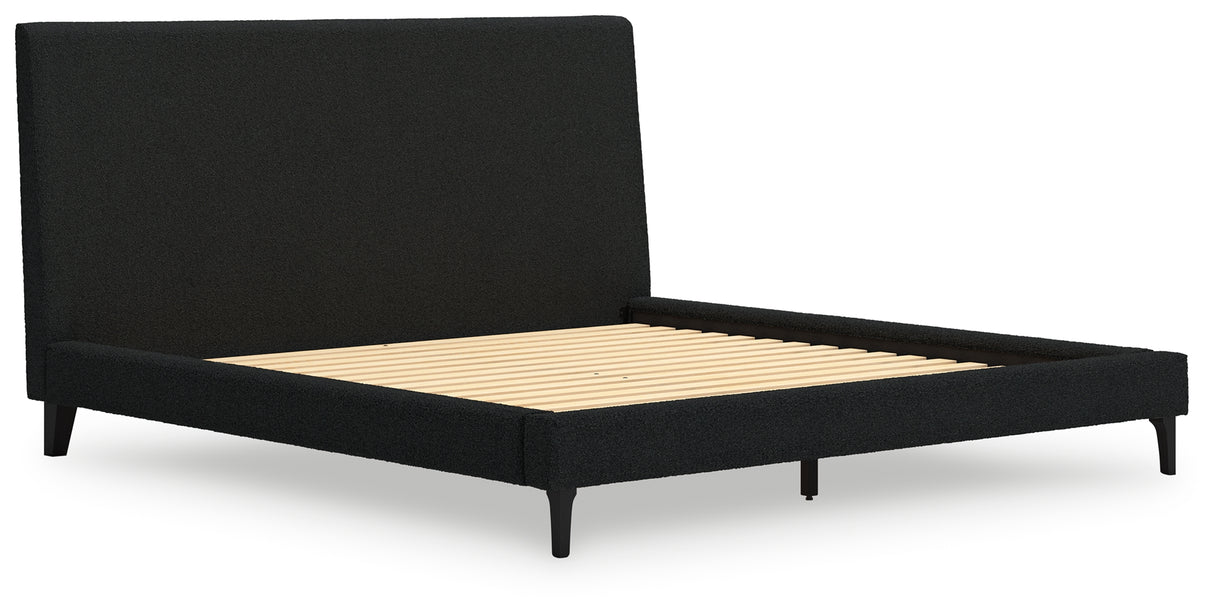 Cadmori Queen Upholstered Bed with Roll Slats (Bed Size: King)