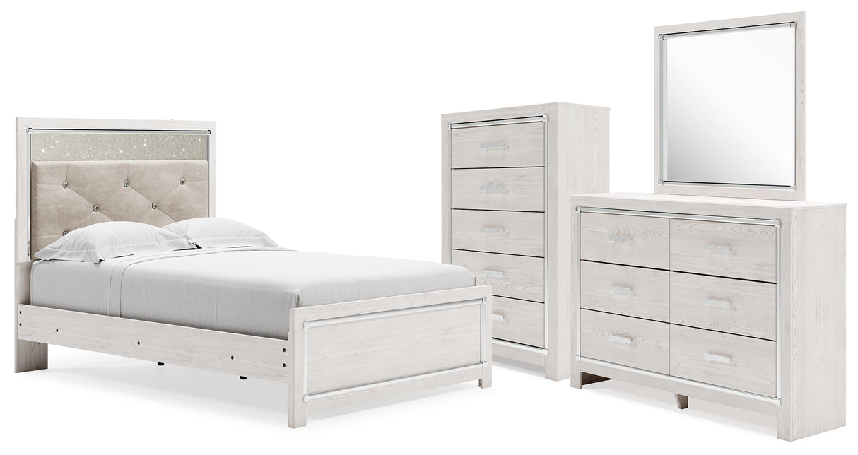 Altyra Full Panel Bed, Dresser, Mirror and Chest