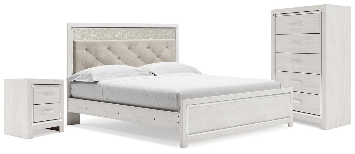 Altyra King Panel Bed, Chest and 2 Nightstands