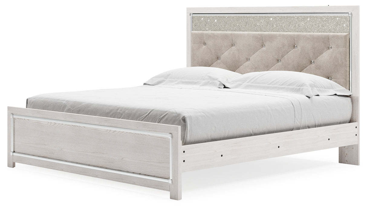 Altyra King Panel Bed, Dresser, Mirror, Chest and Nightstand