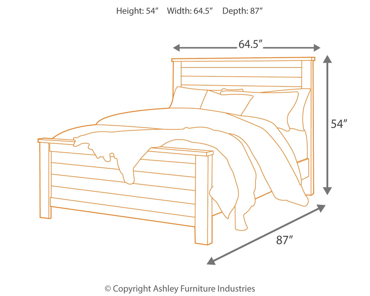 Robbinsdale Queen Panel Bed (Color: Rustic Brown, Bed Size: California King)