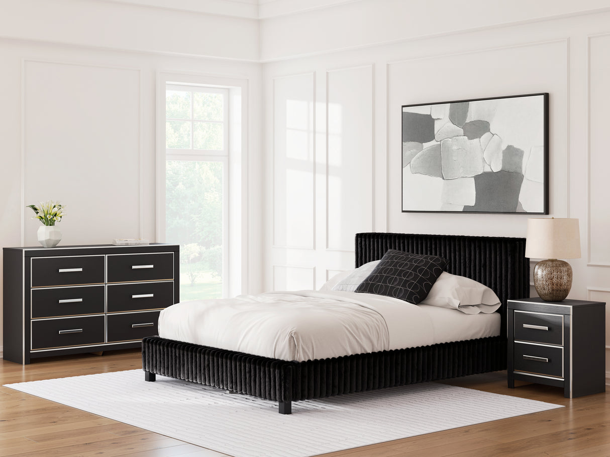 Zuraleus Queen Upholstered Bed, Dresser and Nightstand (Bed Size: Queen)