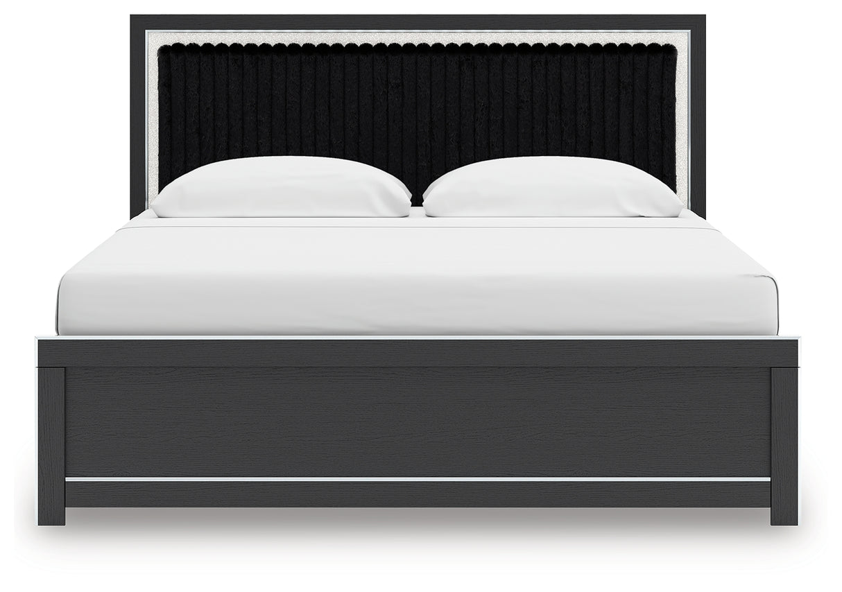 Zuraleus King Panel Bed, Dresser, Mirror and Nightstand (Bed Size: King)