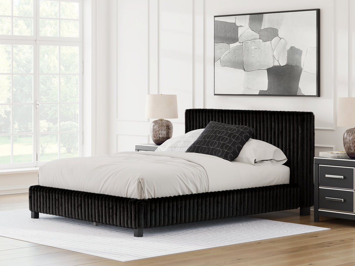 Zuraleus Queen Upholstered Bed, Dresser and Nightstand (Bed Size: Queen)