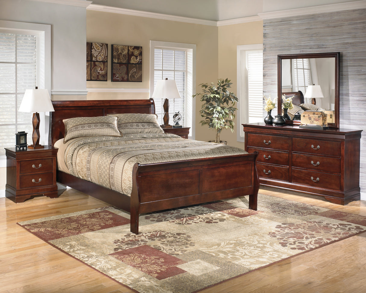 Alisdair 4-Piece Full Sleigh Bed with 2 Nightstands (Nightstand, Nightstand, Full Sleigh Headboard/Footboard, Full Sleigh Rails)
