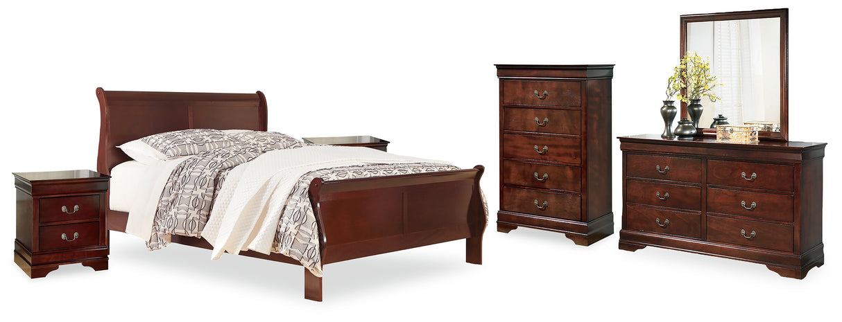 Alisdair King Sleigh Bed, Dresser, Mirror, Chest and 2 Nightstands (Bed Size: King)