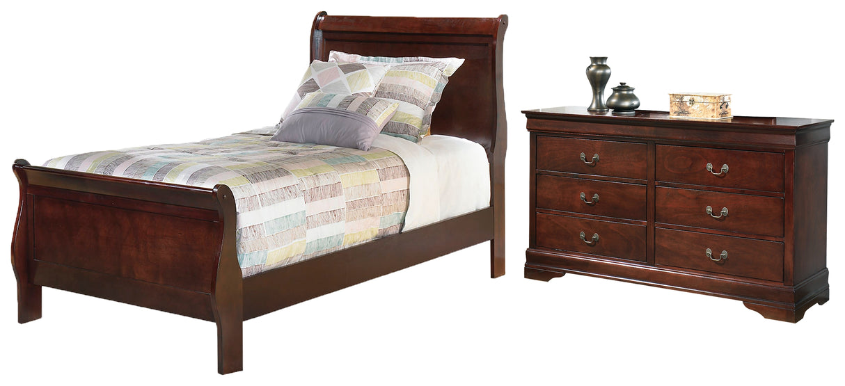 Alisdair 3-Piece Twin Sleigh Bed with Dresser (Twin Sleigh Headboard/Footboard, Twin Sleigh Rails, Dresser)