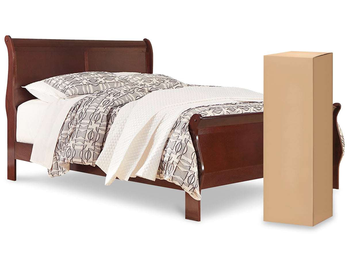 Alisdair 3-Piece Queen Sleigh Bed with Mattress (Queen Sleigh Headboard/Footboard, Queen Sleigh Rails, Chime 12 Inch Hybrid Queen Mattress in a Box)