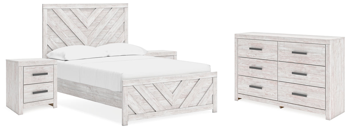 Cayboni 5-Piece Full Panel Bed with Dresser and 2 Nightstands (Full Panel Headboard/Footboard, Full Panel Rails, Dresser, Nightstand, Nightstand)