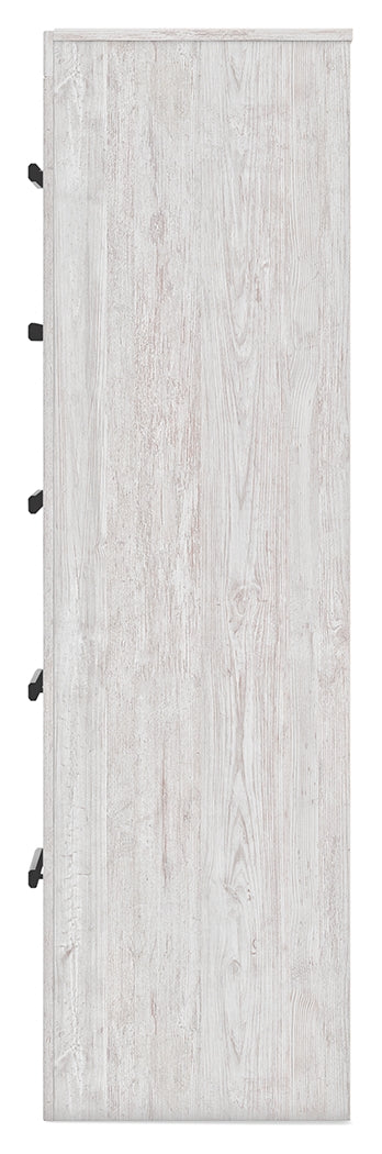 Cayboni 5-Piece Full Panel Bed with Mirrored Dresser and Chest (Full Panel Headboard/Footboard, Full Panel Rails, Dresser, Bedroom Mirror, Chest of Drawers)