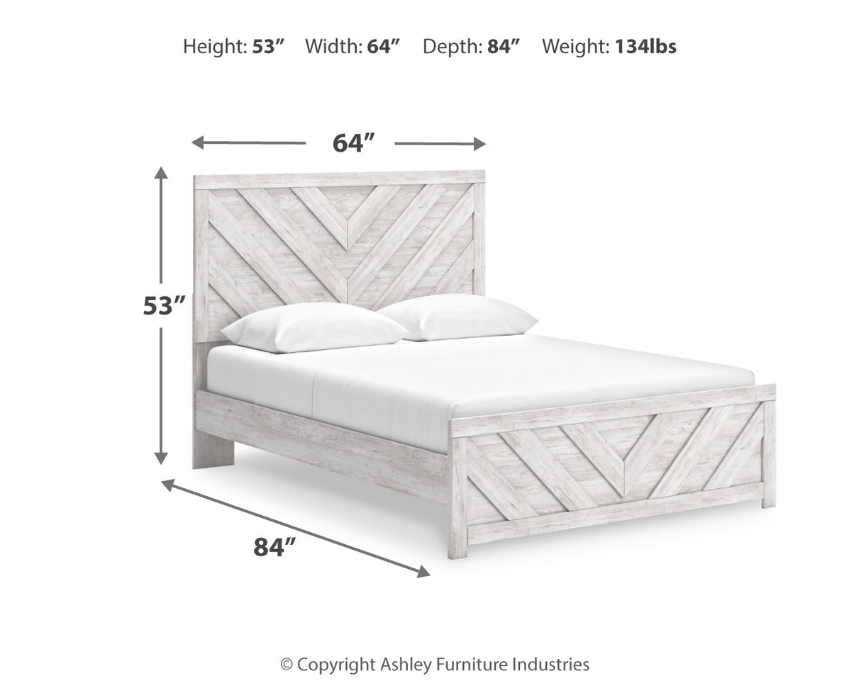 Cayboni 3-Piece Queen Panel Bed with Dresser (Queen Panel Headboard/Footboard, Queen Panel Rails, Dresser)