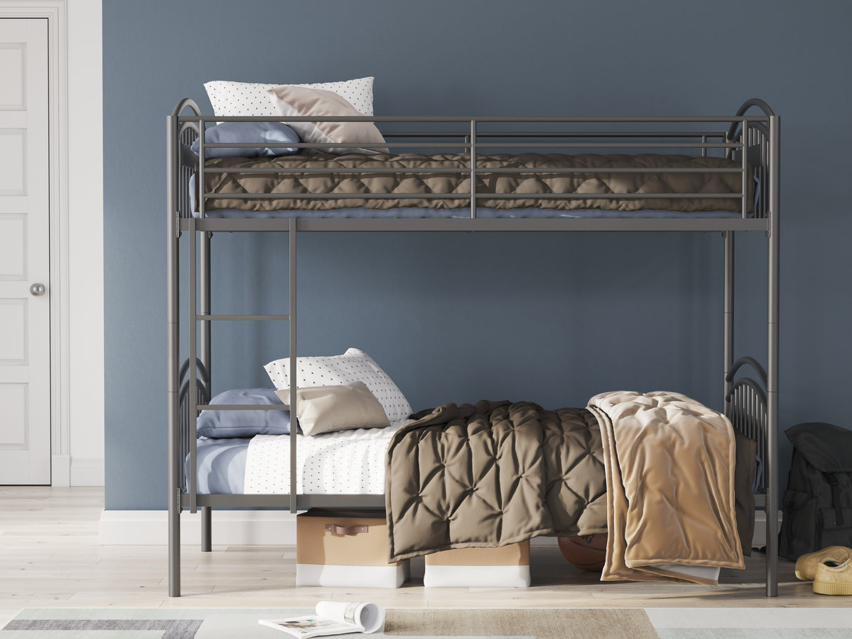 Lanceburg Twin over Twin Bunk Bed with Ladder