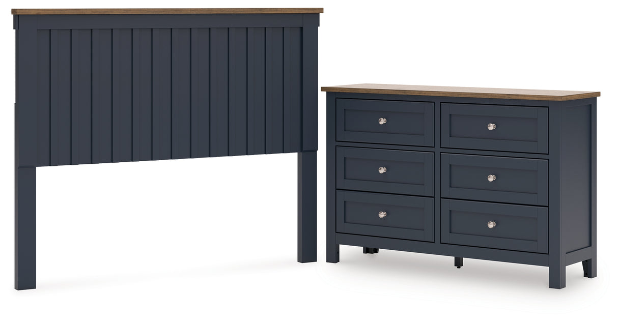 Landocken 2-Piece Queen Panel Headboard with Dresser (Queen Panel Headboard, Dresser)