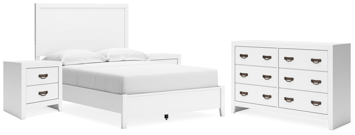 Binterglen 5-Piece Full Panel Bed with Dresser and 2 Nightstands (Twin/Full Bed Rails, Full Panel Headboard/Footboard and Slats, Dresser, Nightstand, Nightstand)