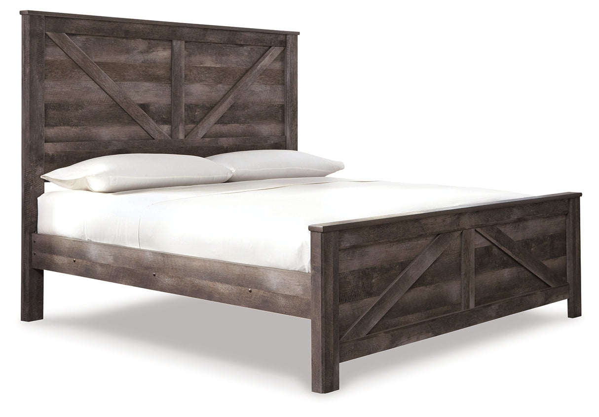 Wynnlow 4-Piece King Crossbuck Panel Bed with Dresser (King Crossbuck Panel Footboard, King Crossbuck Panel Headboard, King Crossbuck/Poster Rails, Dresser)