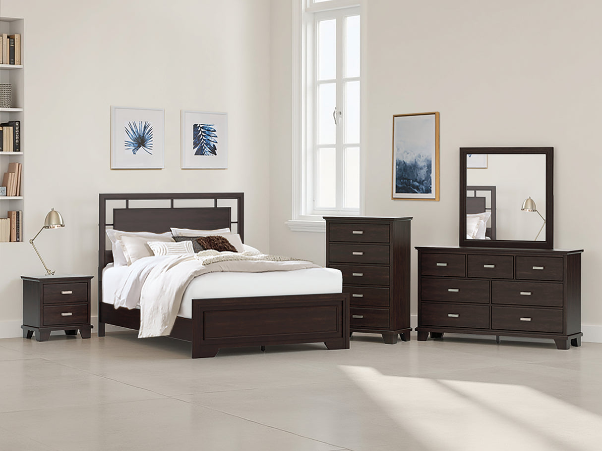 Covetown Queen Panel Bed (Bed Size: Queen)