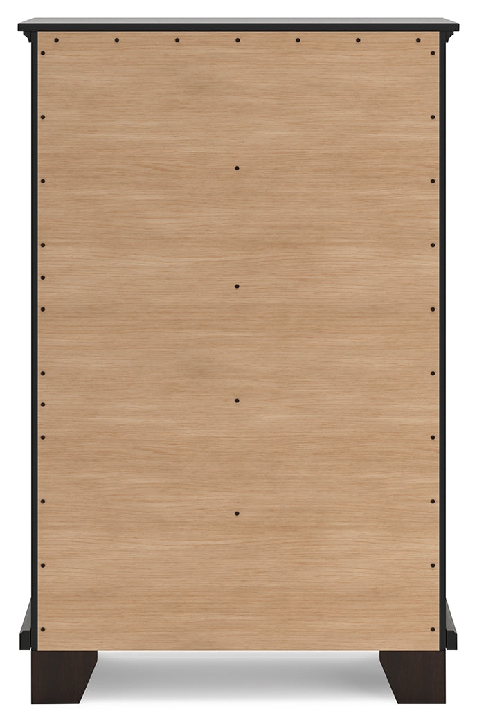 Covetown Full Panel Bed, Chest and Nightstand