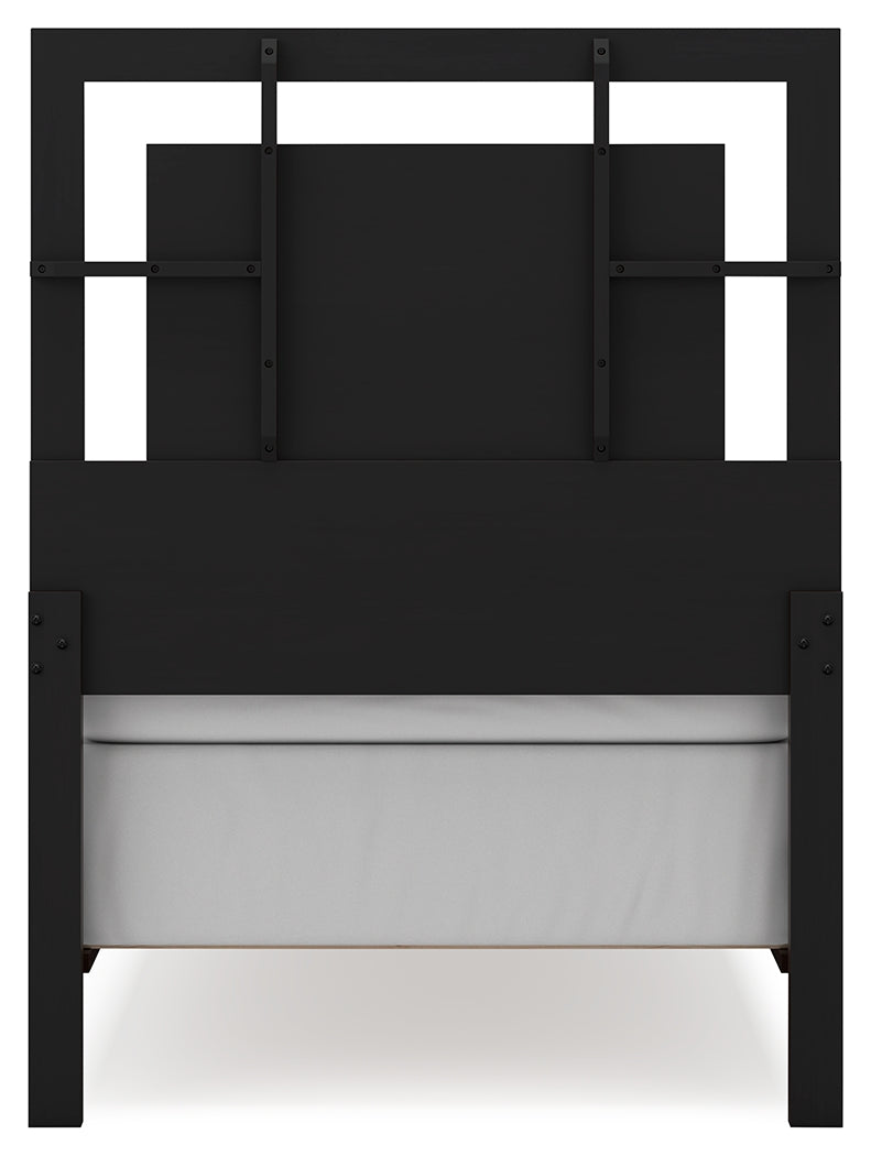 Covetown Twin Panel Bed, Dresser and Mirror (Bed Size: Twin)