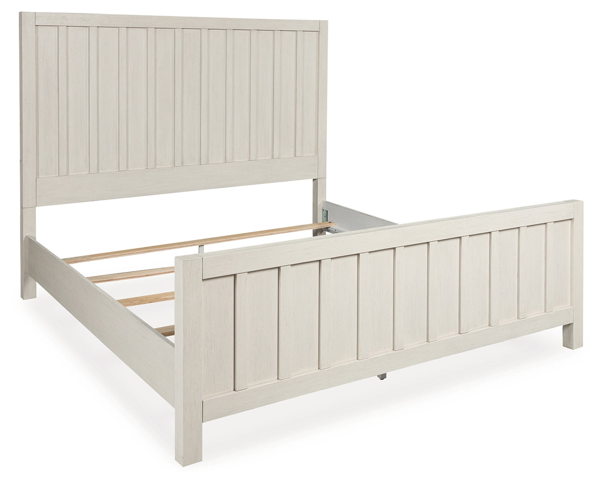 Shaybrock 5-Piece Queen Panel Bed with Dresser and 2 Nightstands (Queen Panel Headboard/Footboard/Slats, Queen/King Panel Rails, Dresser, Nightstand, Nightstand)