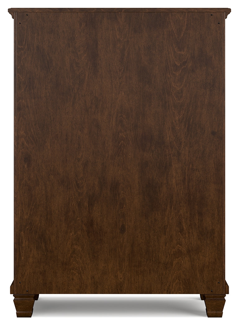 Danabrin 7-Piece Full Panel Bed with Mirrored Dresser, Chest and Nightstand (Full Panel Footboard, Twin/Full Panel Rails, Full Panel Headboard, Dresser, Bedroom Mirror, Chest of Drawers, Nightstand)