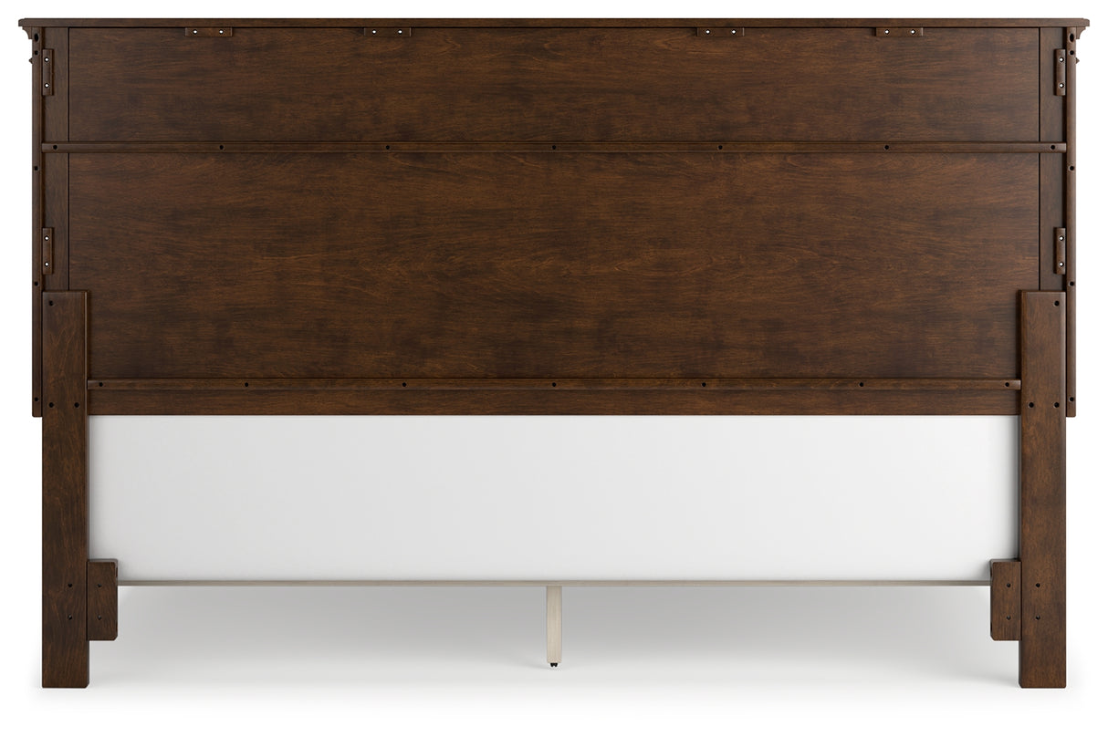 Danabrin 7-Piece King Panel Bed with Mirrored Dresser and 2 Nightstands (King/California King Panel Footboard, King/California King Panel Headboard, Queen/King Panel Rails, Dresser, Bedroom Mirror, Nightstand, Nightstand)