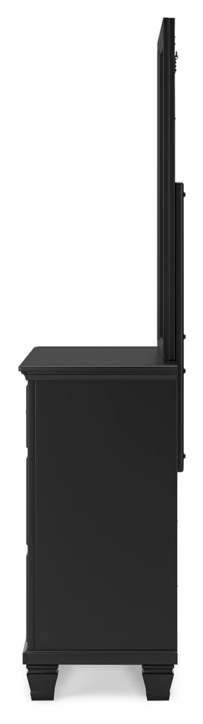 Lanolee King Panel Bed, Dresser, Mirror and 2 Nightstands