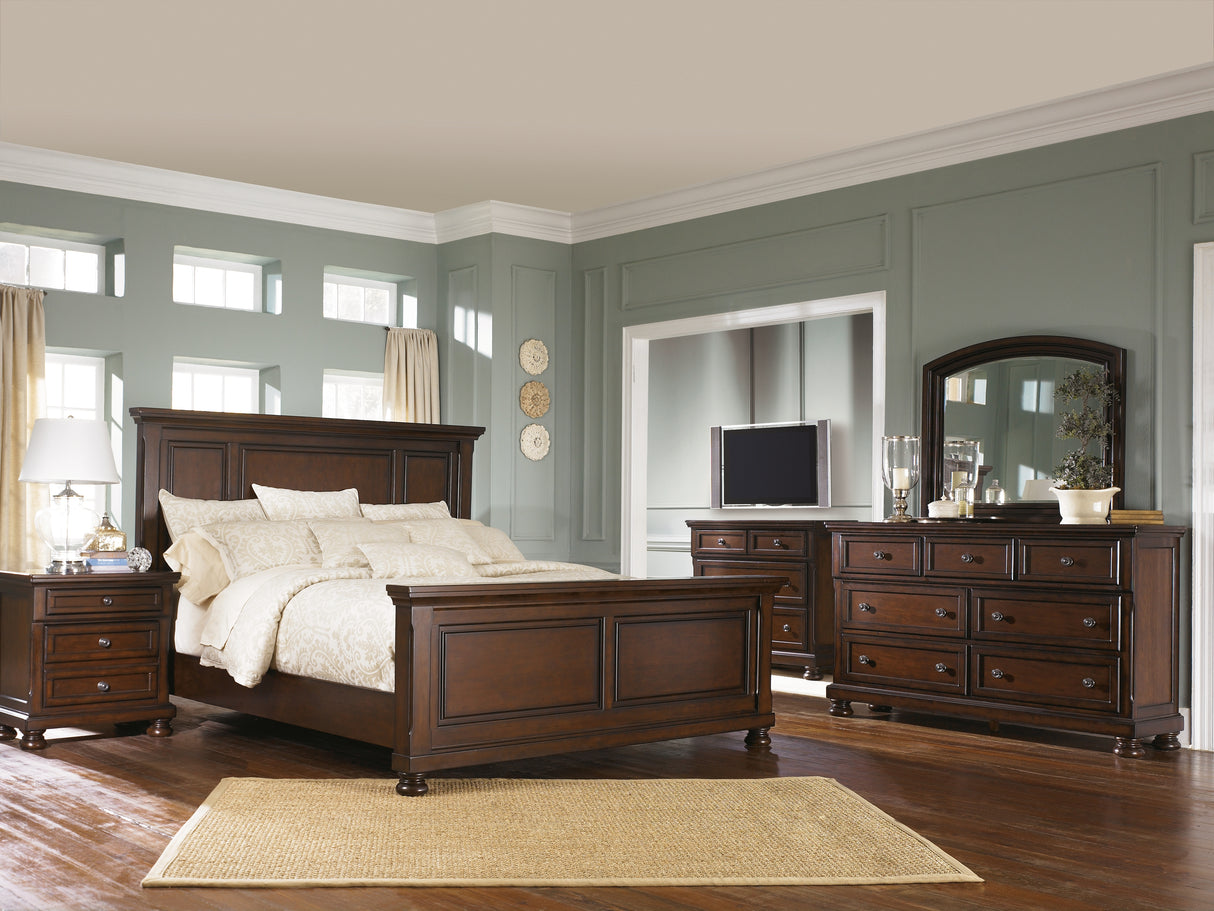 Porter Queen Panel Bed, Dresser and Mirror (Bed Size: Queen)