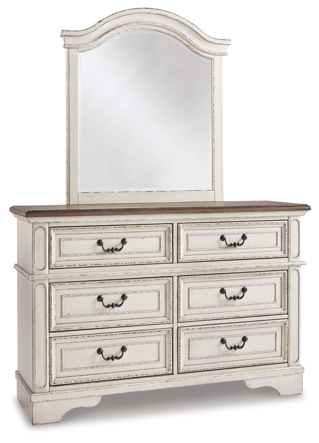 Realyn Twin Panel Bed, Dresser, Mirror, Chest and Nightstand (Bed Size: Twin)