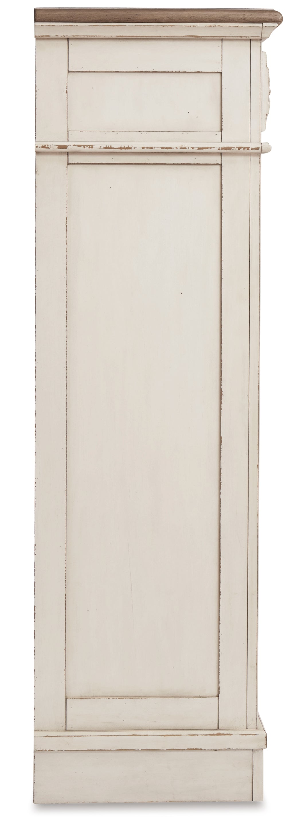 Realyn King Panel Upholstered Bed, Dresser, Mirror and Chest