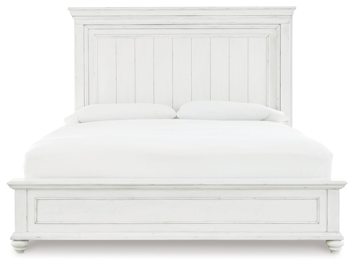 Kanwyn King Panel Bed, Dresser, Mirror and 2 Nightstands (Bed Size: King)