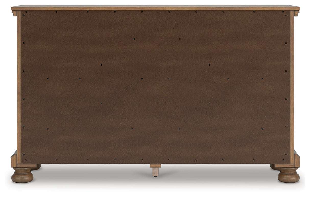 Feddinger 4-Piece Queen Panel Bed with Dresser (Queen Panel Footboard, Queen Panel Headboard, Queen Panel Rails, Dresser)