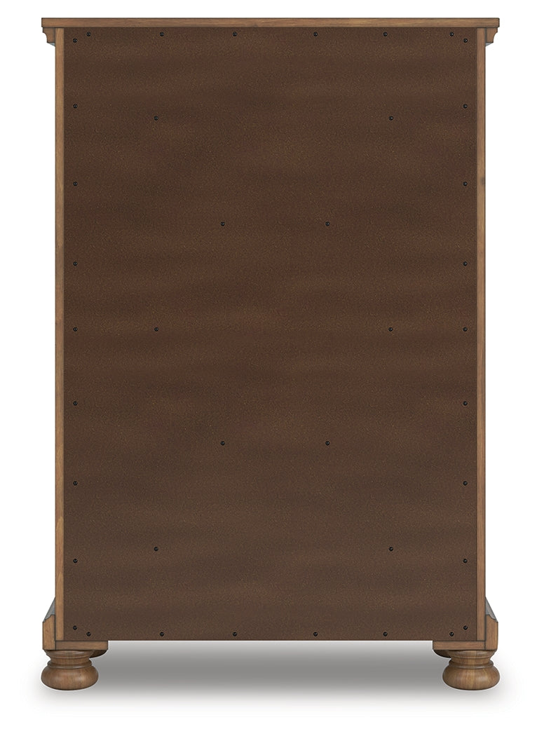 Feddinger King Panel Storage Bed, Dresser, Mirror, Chest and Nightstand