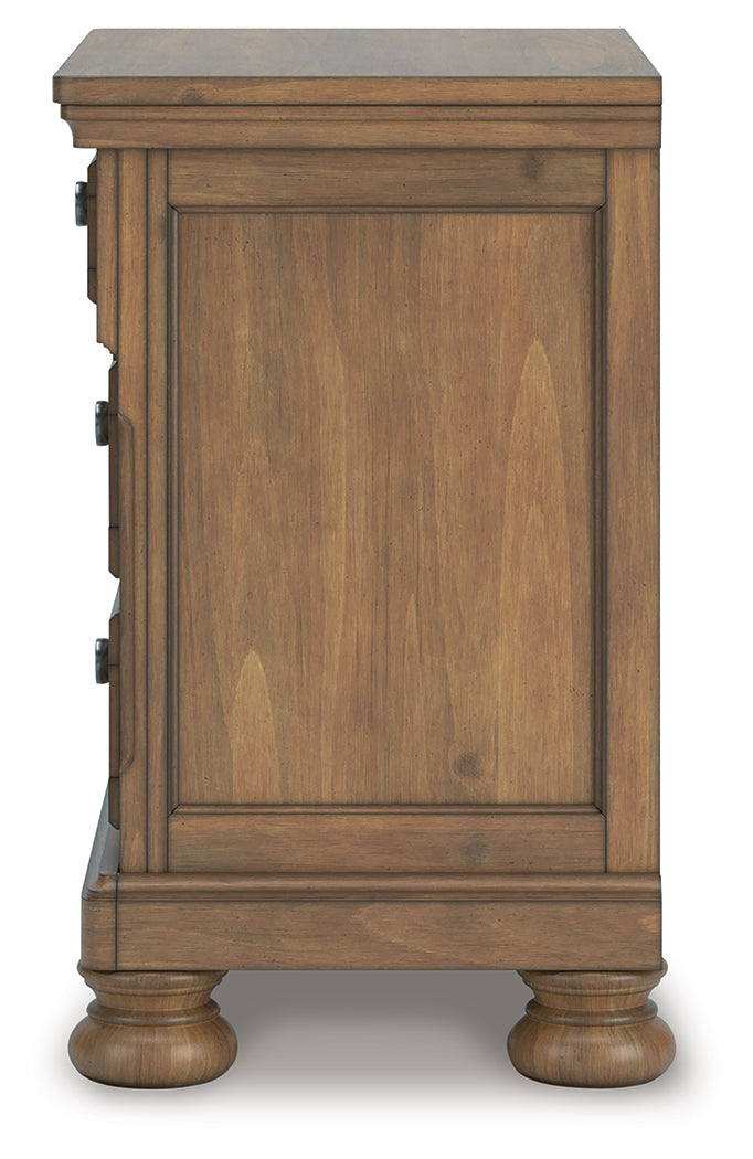 Feddinger King Panel Storage Bed, Dresser, Mirror, Chest and Nightstand