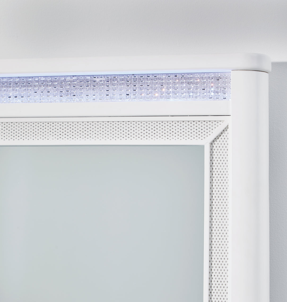 Chalanna 5-Piece Queen Upholstered Storage Bed with Mirrored Dresser (Queen Storage Footboard with Roll Slats, Queen Upholstered Panel Headboard, Queen/King Rails, Dresser, Bedroom Mirror)