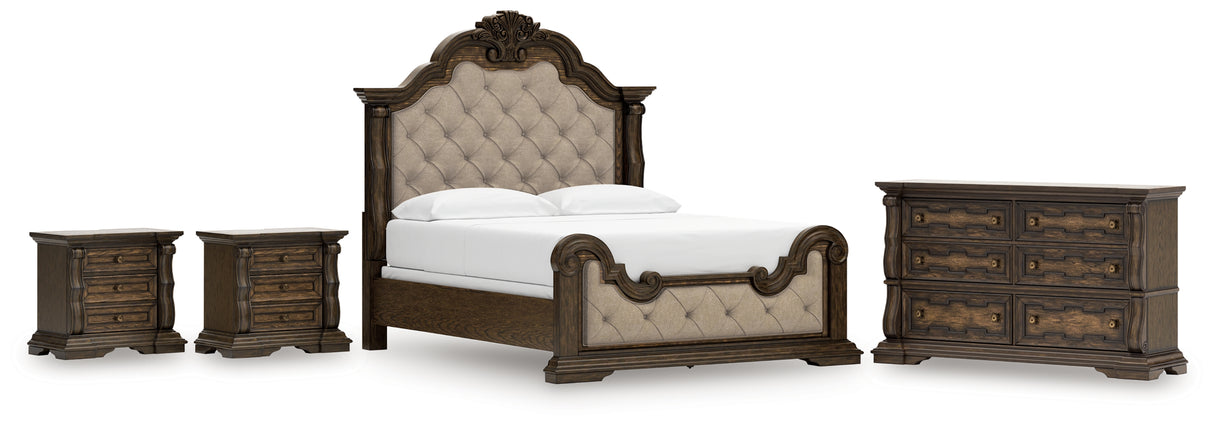 Maylee 6-Piece California King Upholstered Bed with Dresser and 2 Nightstands (King/California King Upholstered Panel Footboard with Slats, King/California King Upholstered Panel Headboard, California King Panel Rails, Dresser, Nightstand, Nightstand)