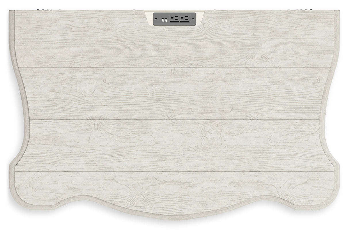 Arlendyne Queen Upholstered Panel Bed and 2 Nightstands