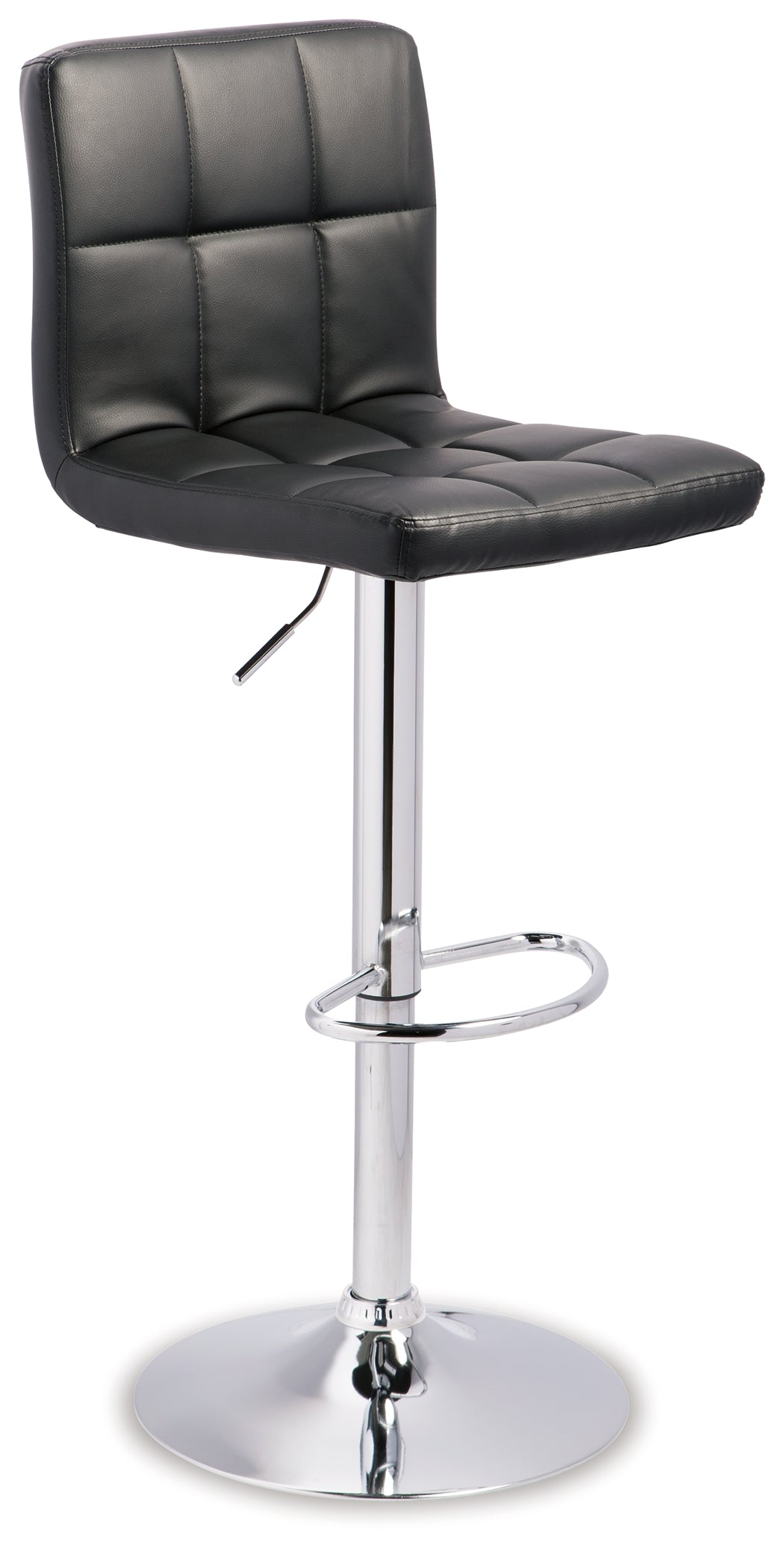 Bellatier Adjustable Height Bar Stool (Color: Black/Chrome Finish)