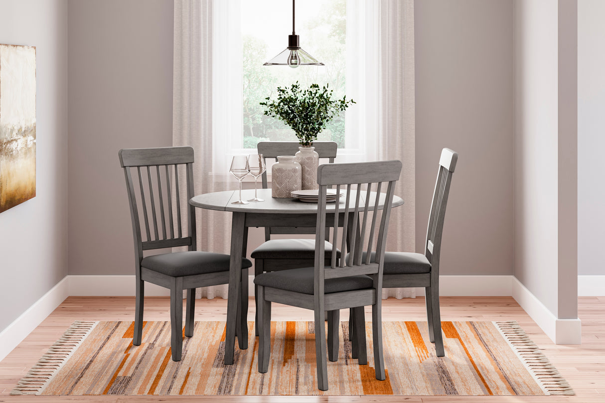 Shullden 5-Piece Dining Table and 4 Chairs (Drop Leaf Dining Table, Dining Chair, Dining Chair, Dining Chair, Dining Chair)