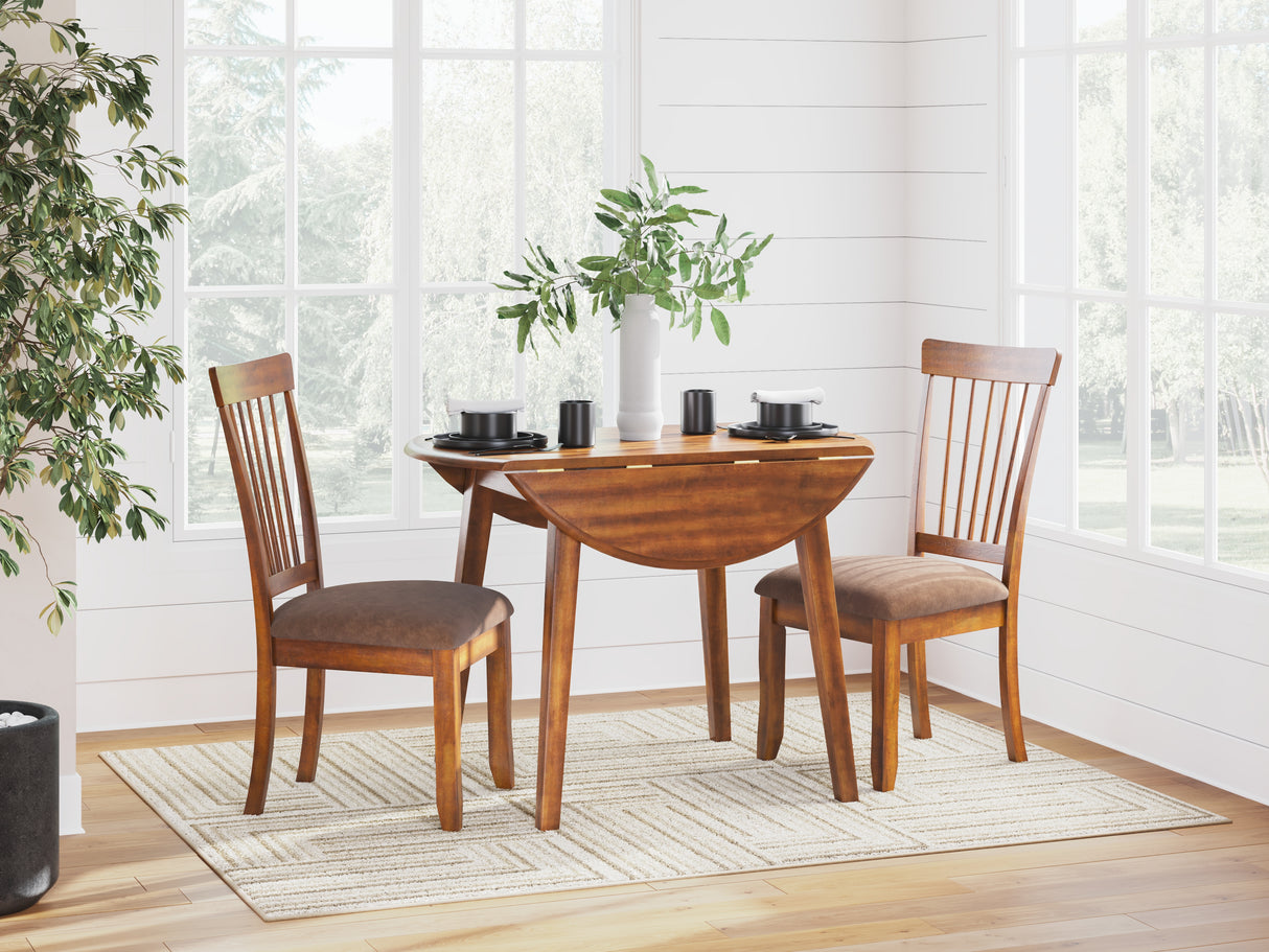 Berringer 3-Piece Dining Table and 2 Chairs (Dining Chair, Dining Chair, Dining Drop Leaf Table)