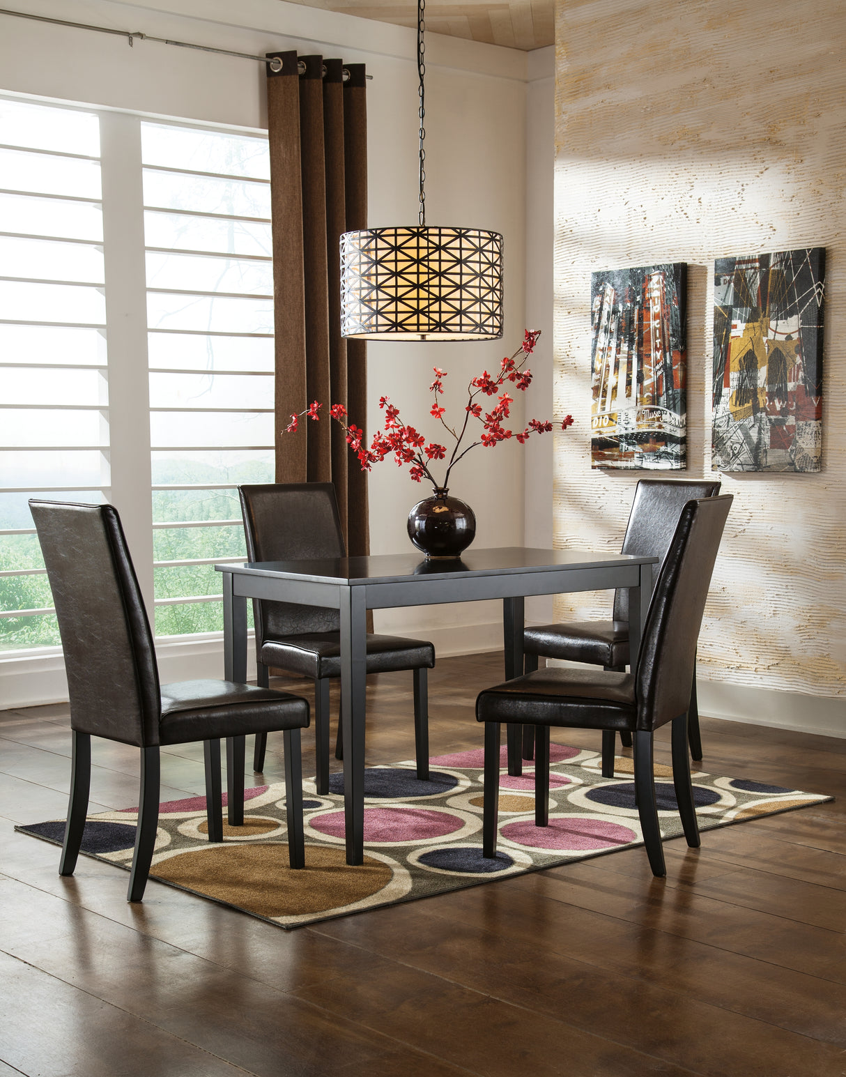 Kimonte 5-Piece Dining Table and 4 Chairs (Dining Chair, Dining Chair, Dining Chair, Dining Chair, Dining Table)