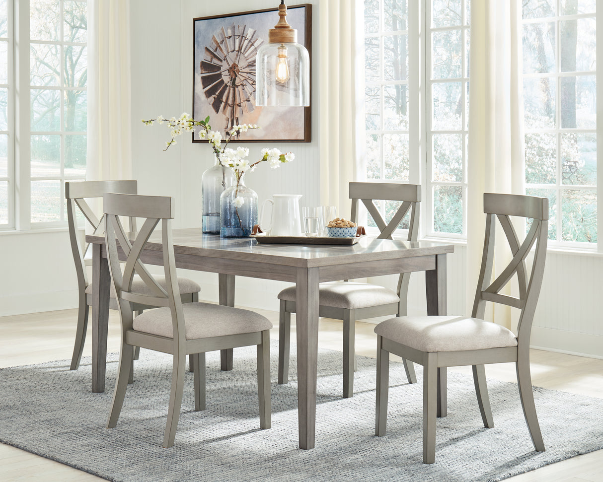 Parellen 5-Piece Dining Table and 4 Chairs (Dining Table, Dining Chair, Dining Chair, Dining Chair, Dining Chair)