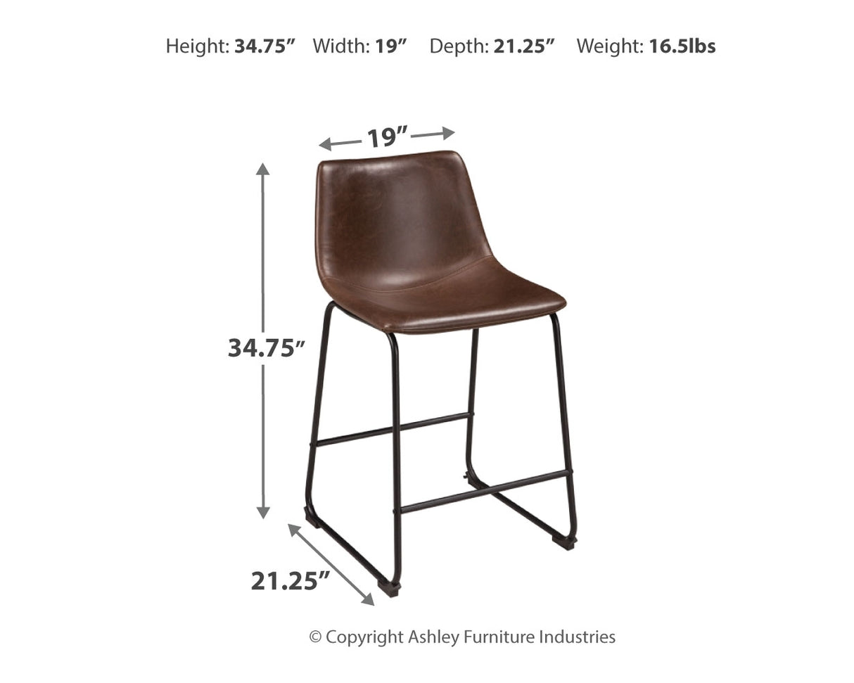 Centiar Counter Height Bar Stool (Color: Brown, Barstool Height: Counter Height)