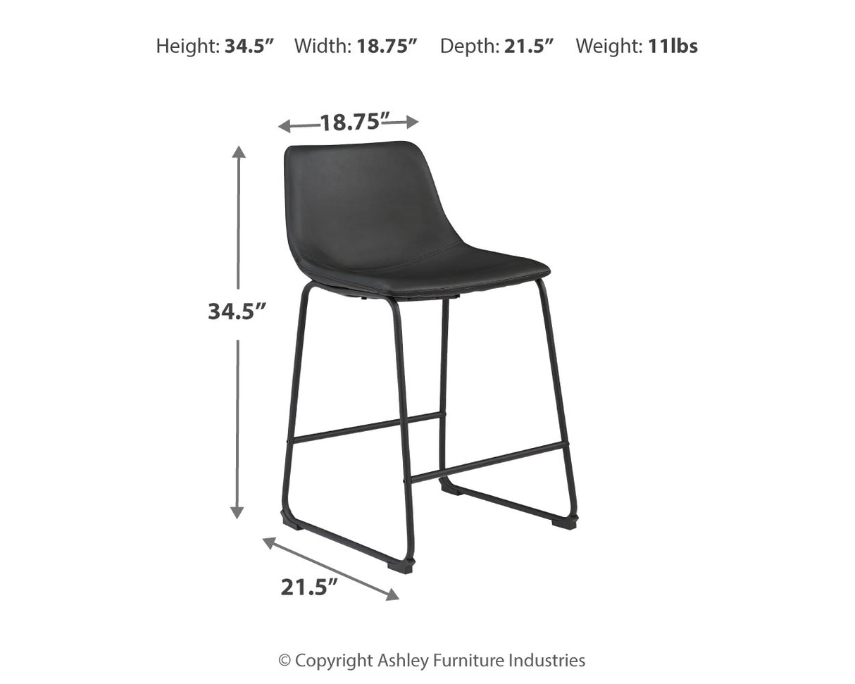 Centiar Counter Height Bar Stool (Color: Black, Barstool Height: Counter Height)