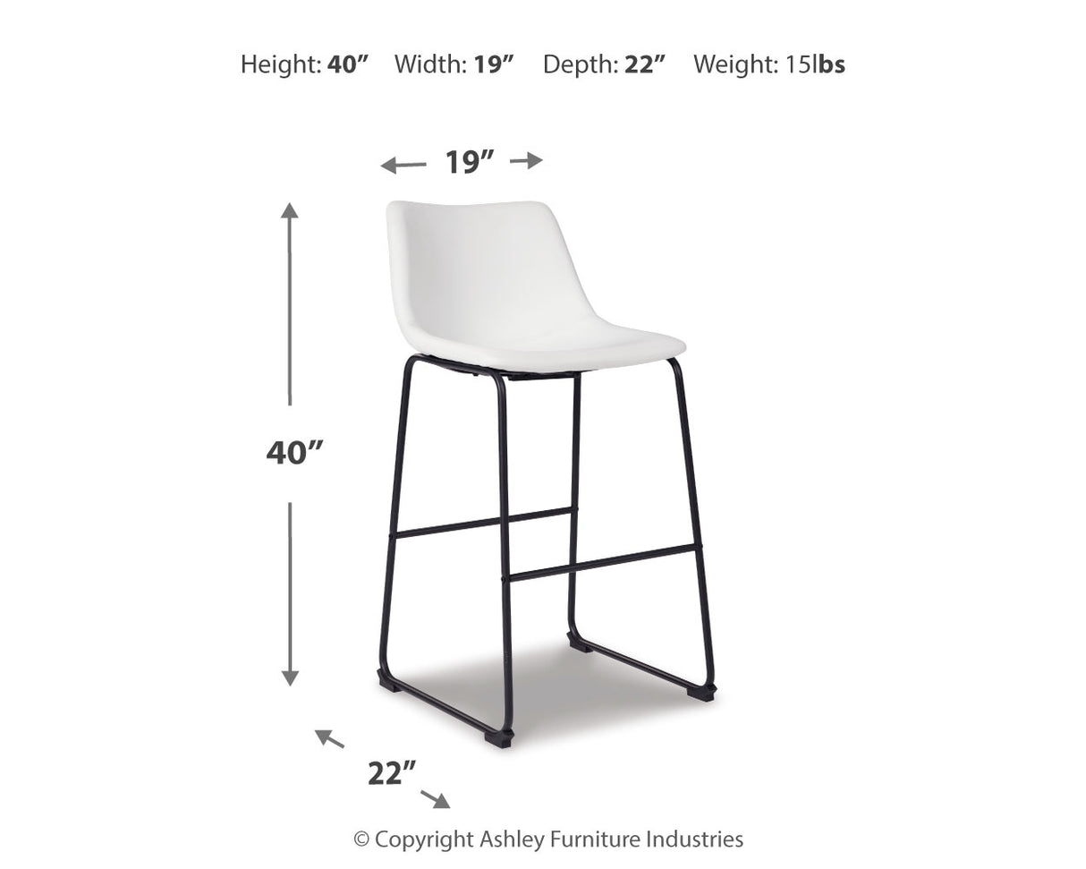 Centiar Counter Height Bar Stool (Color: White, Barstool Height: Pub/Bar Height)